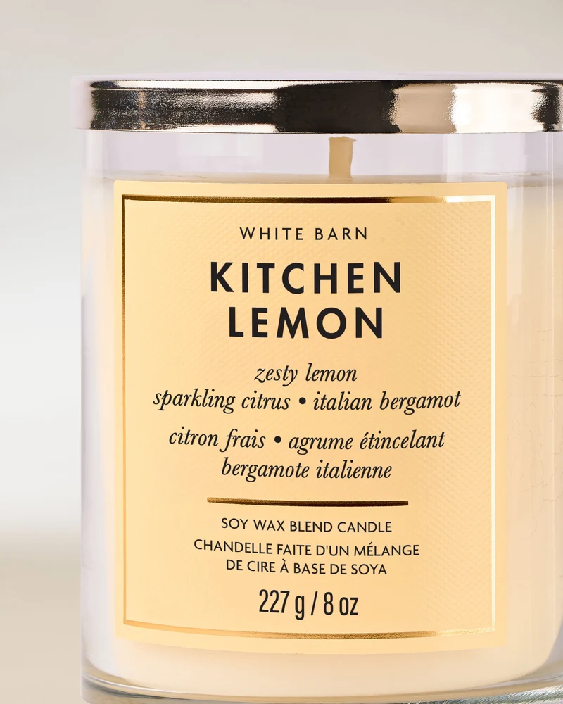 Kitchen Lemon Single Wick Candle