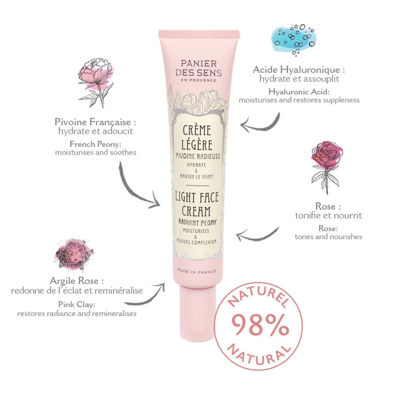 Crème légère visage - Hydratation & Éclat