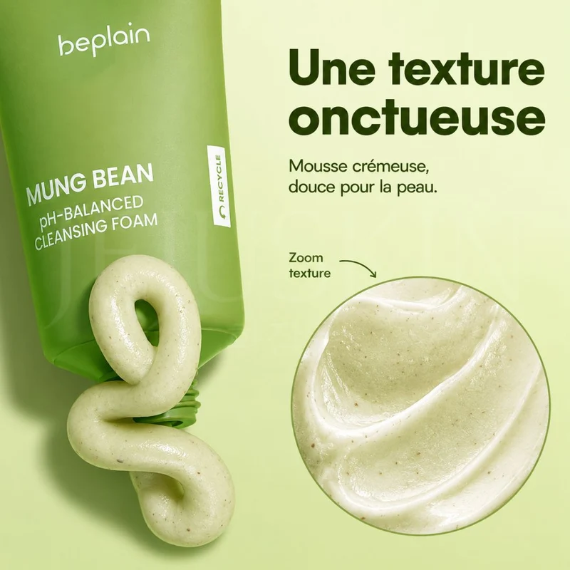 Beplain - Nettoyant doux au haricot mungo - 80ml