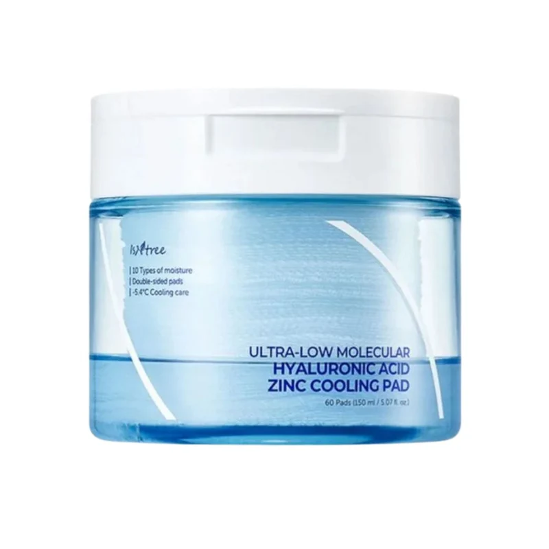 Isntree - Pads rafraîchissants au zinc et à l'acide hyaluronique - 60 pads