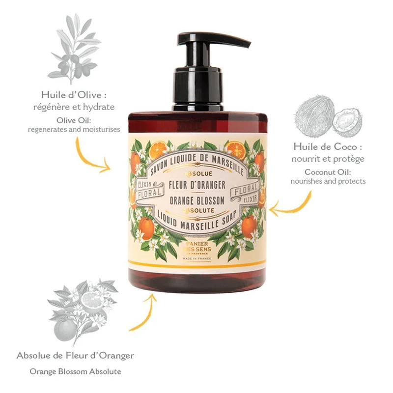 Savon de Marseille liquide | Fleur d’Oranger 500ml