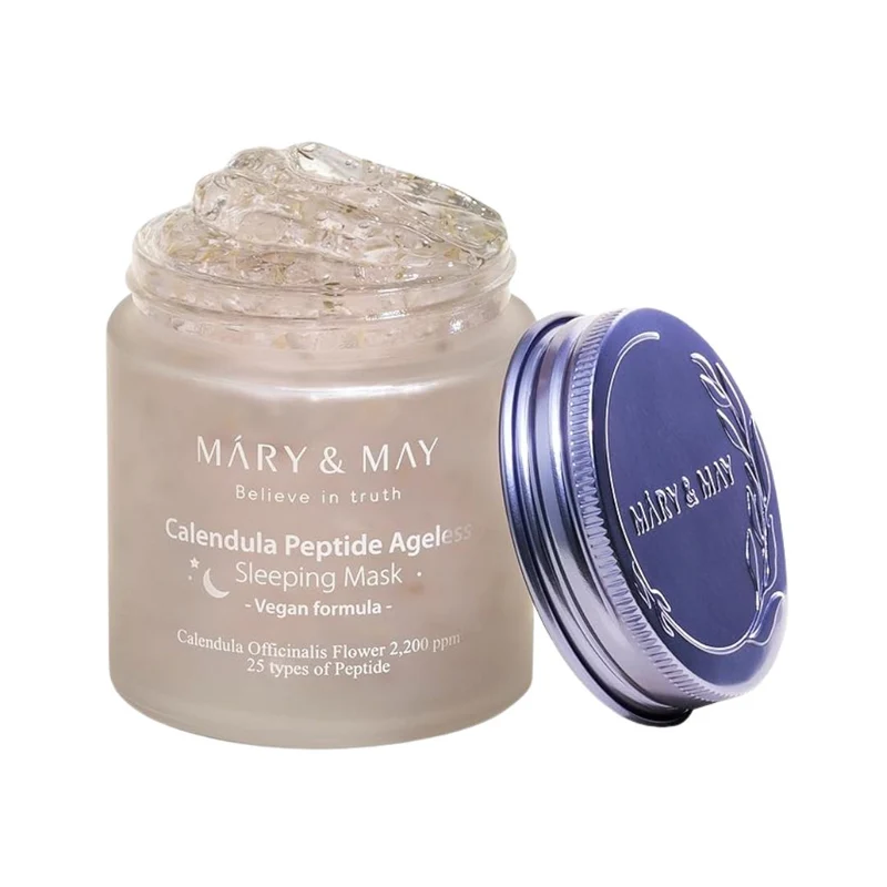 Mary&May - Masque de nuit anti-âge aux peptides et Calendula - 110g