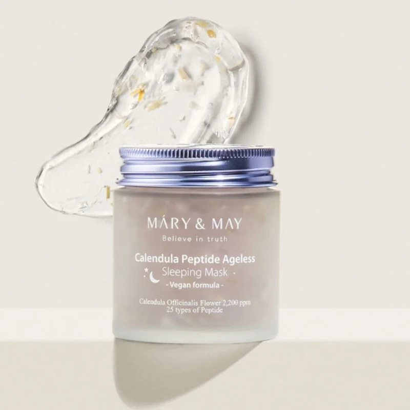 Mary&May - Masque de nuit anti-âge aux peptides et Calendula - 110g