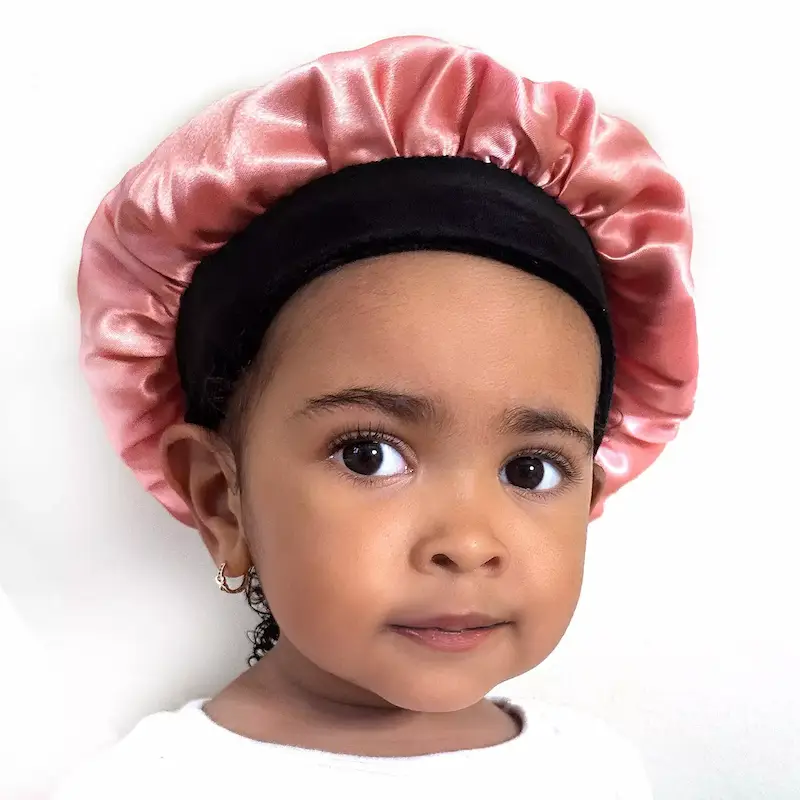 Bonnet de nuit Satin Bébé avec Bandeau Velour - Camryn's BFF