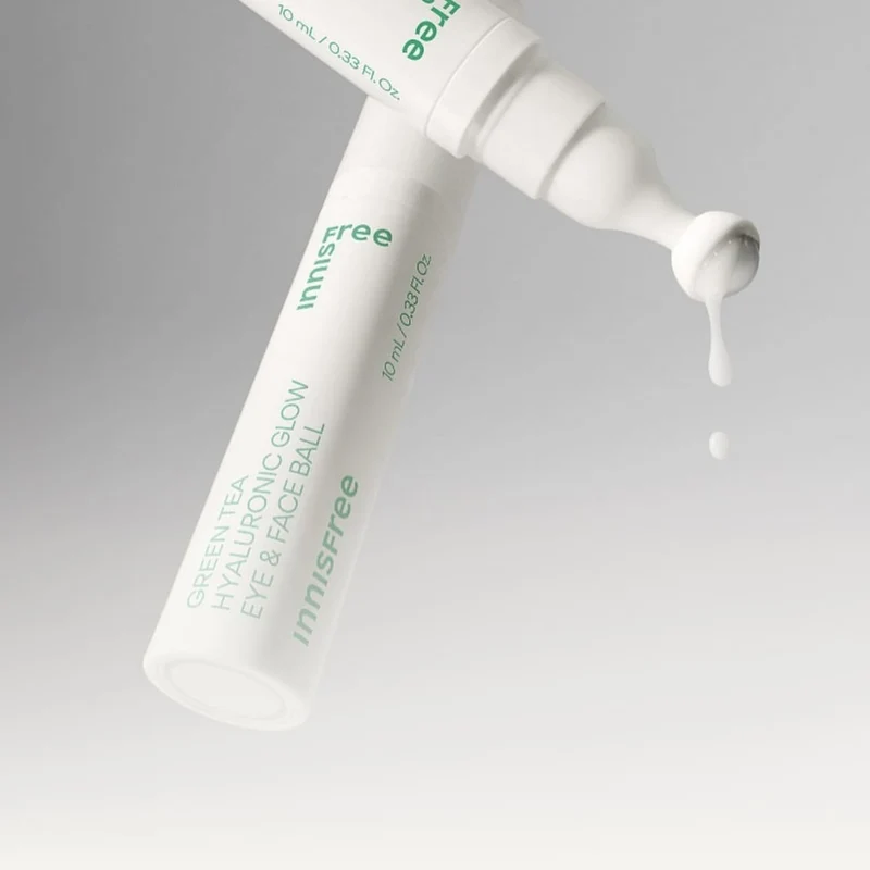 Innisfree - Roll-on éclat à l'acide hyaluronique et au thé vert pour les yeux et le visage - 10ml
