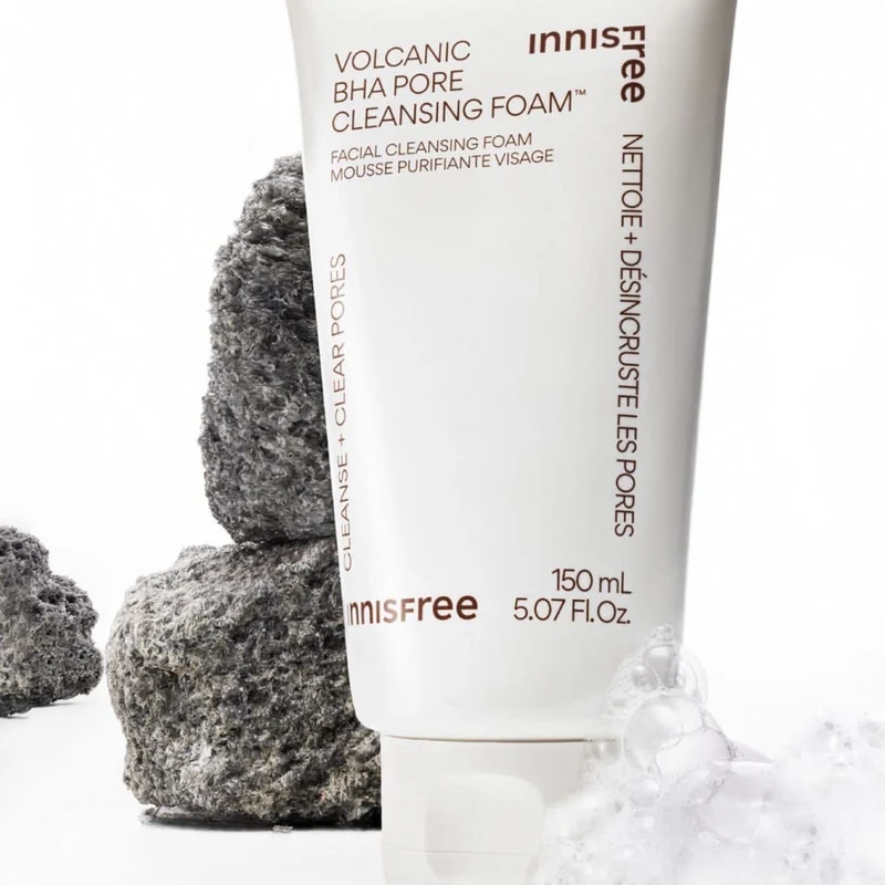 Innisfree - Mousse nettoyante aux cendres volcaniques et BHA pour les pores - 150ml