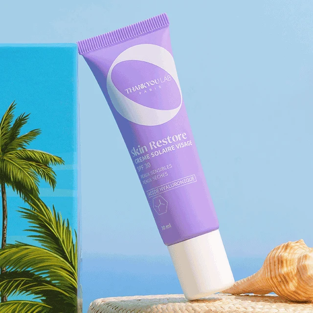 Crème Solaire Visage SPF 30 à l'Acide Hyaluronique