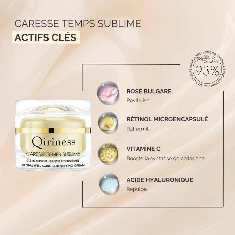 Crème Anti-âge Globale - Acide Hyaluronique & Rétinol - Temps Sublime 50 ml