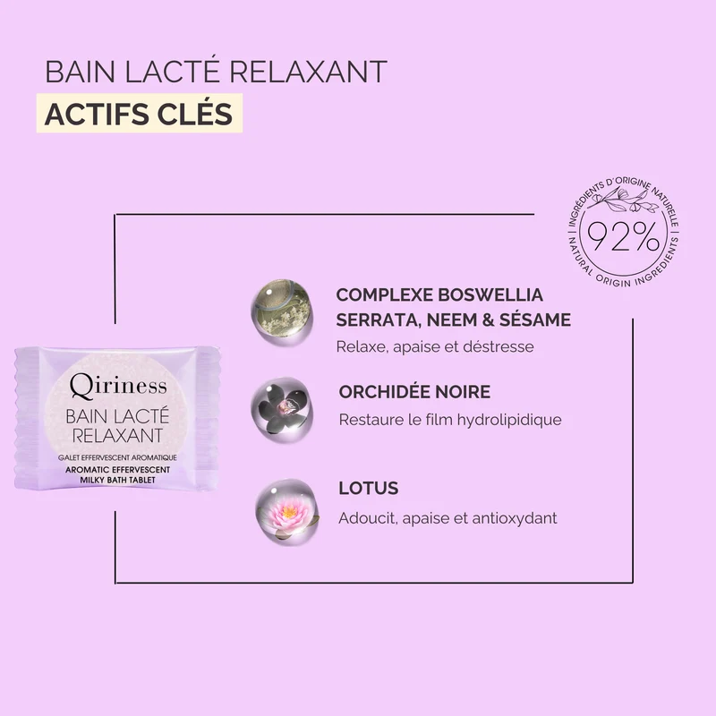 Bain Lacté Relaxant - 6 Galets Effervescents Aromatiques