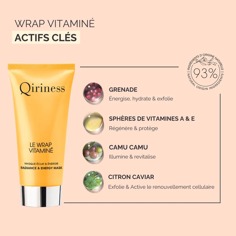 Masque Exfoliant Hydratant - Grenade Citron - Wrap Vitamine A & E