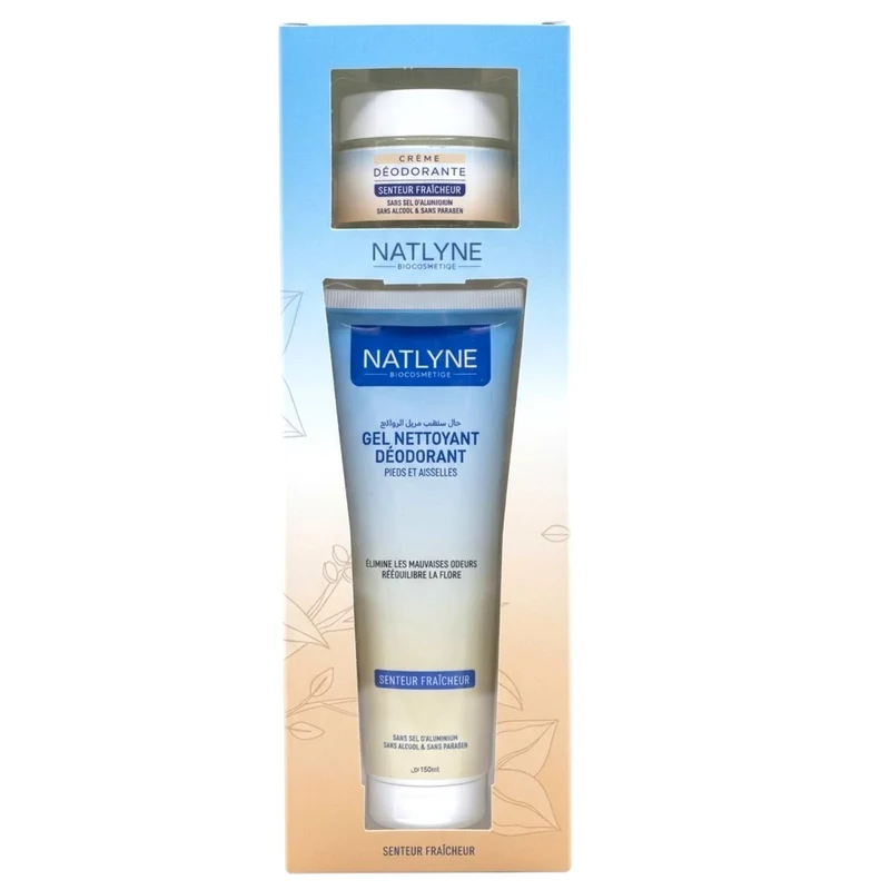Natlyne Coffret Fresh Women – Gel Nettoyant Déodorant Pieds Et Aisselles Avec Crème Déodorante