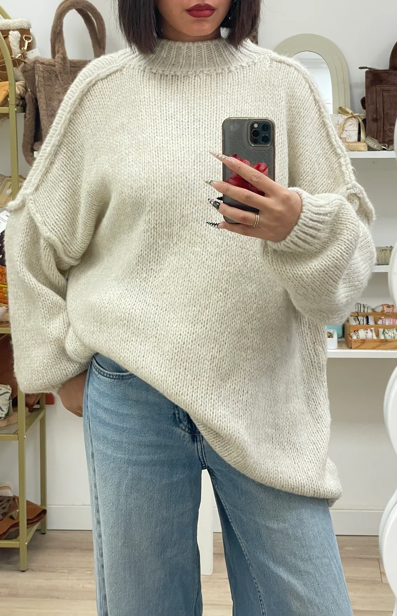 ELISE pull col droit