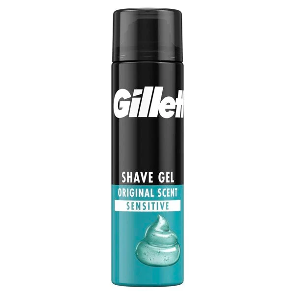 Gillette Shave Gel Original Scent Sensitive Gel De Rasage Pour Peaux Sensibles