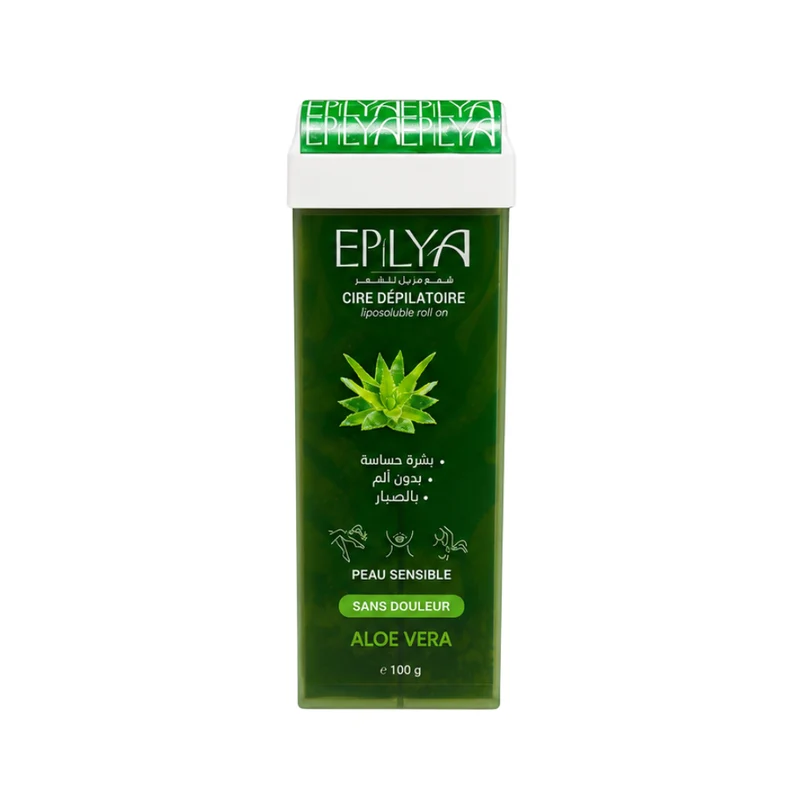 Epilya Cire Dépilatoire Liposoluble Roll On À L’aloe Vera Peau Sensible sans douleur