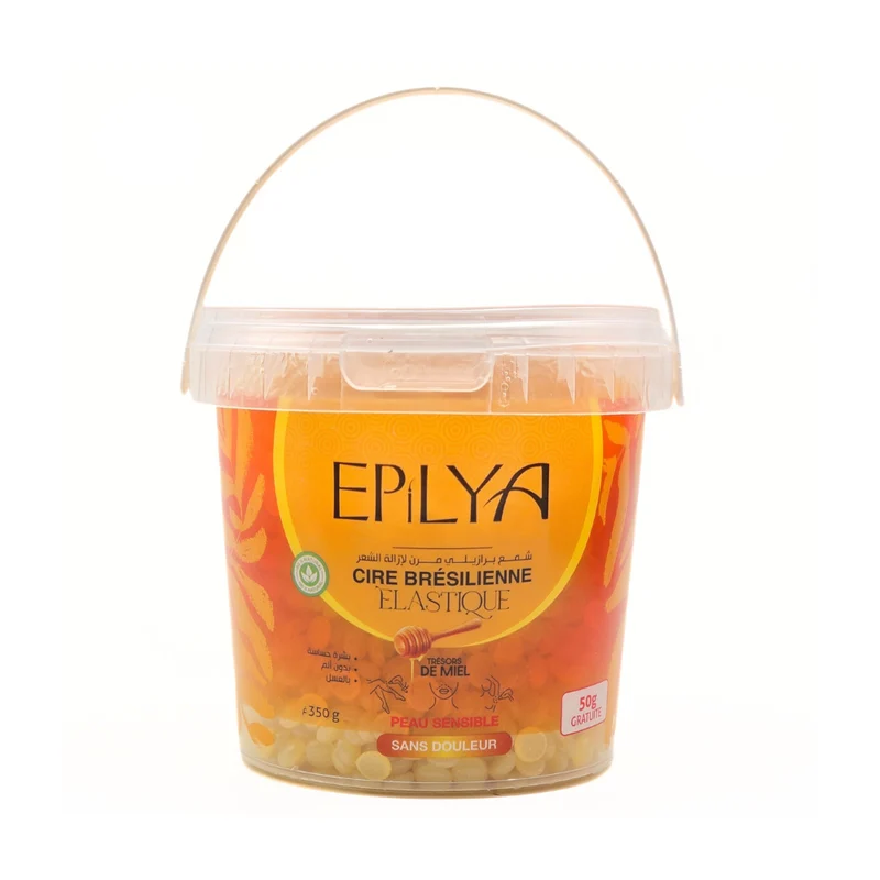 Epilya Cire Brésilienne Élastique Au Miel & Aloe Vera – Cire À Épiler sans douleur Pour Peau Sensible