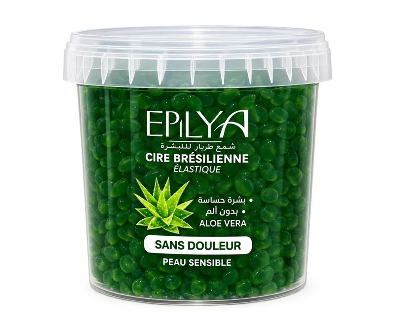 Epilya Cire Brésilienne Élastique À L’aloe Vera – Cire À Épiler sans douleur Pour Peau Sensible