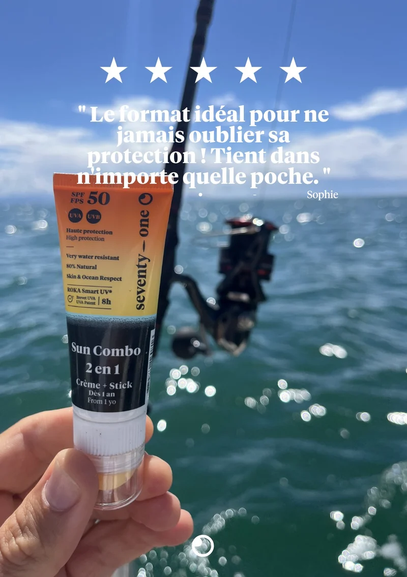 Sun Combo SPF50+ Crème Solaire + Stick 2-en-1 Visage & Lèvres