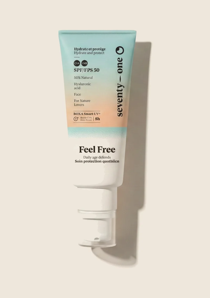 Feel Free, Crème de jour SPF50 Brevet UVA longue durée