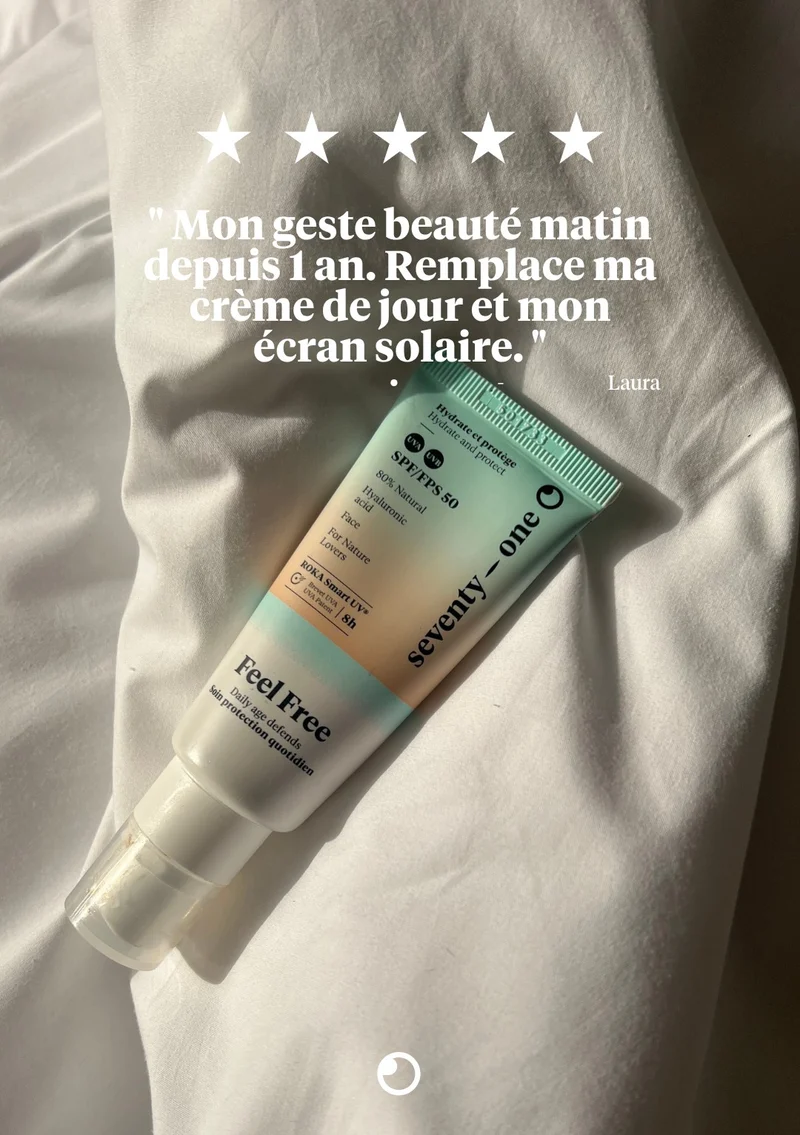 Feel Free, Crème de jour SPF50 Brevet UVA longue durée