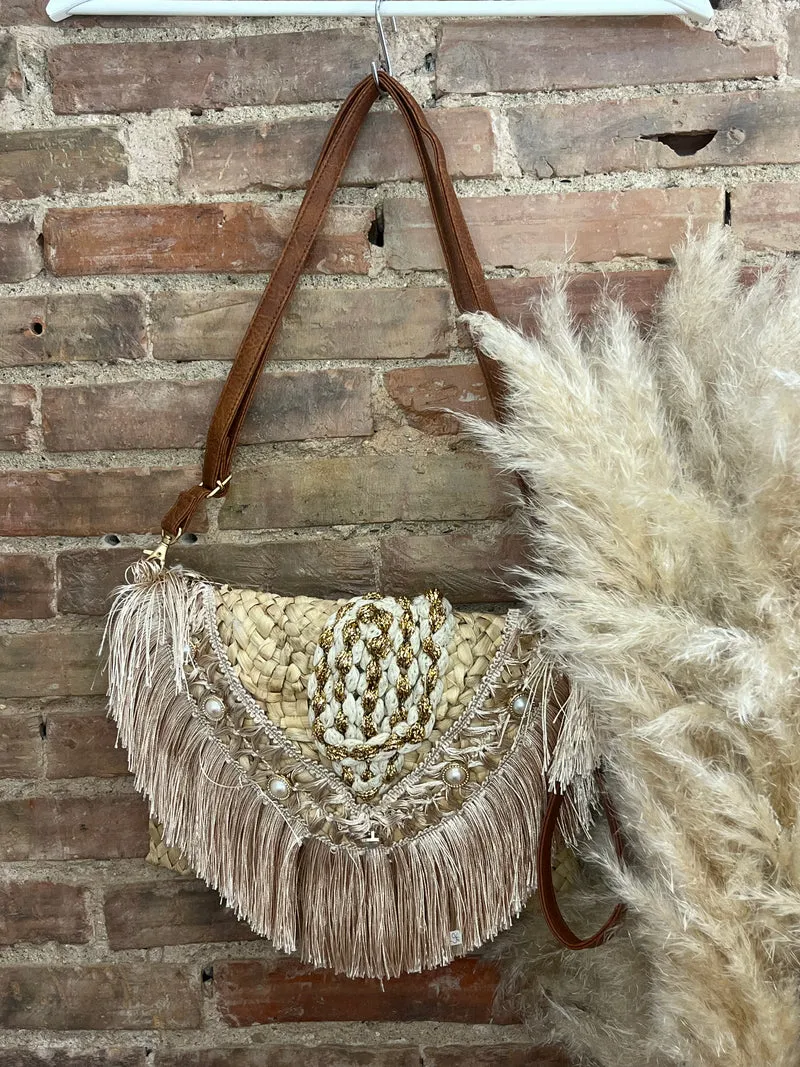 Sac macramé en frange