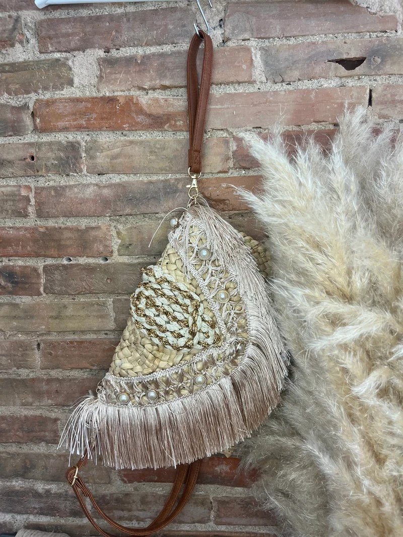 Sac macramé en frange