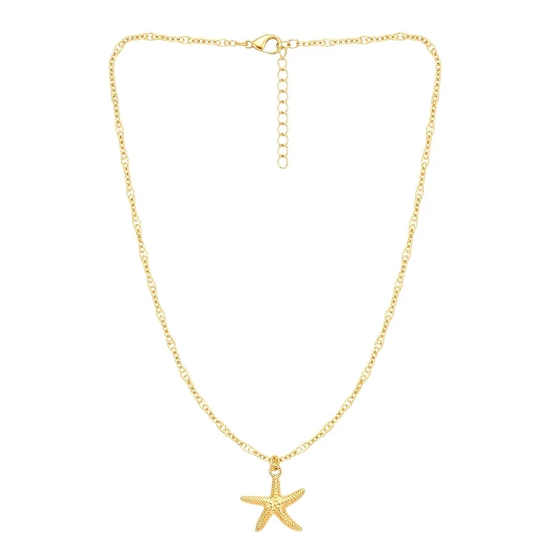 Collier Doré Étoile De Mer