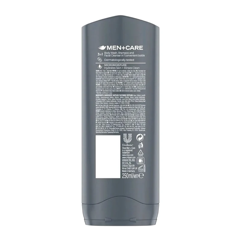 Dove Men+Care Sport Care 3-In-1 Endurance – Gel Douche Homme