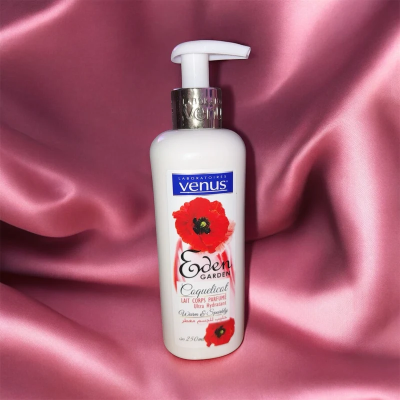 Lait Corps Parfumé – Vénus Eden Garden coquelicots 🌺