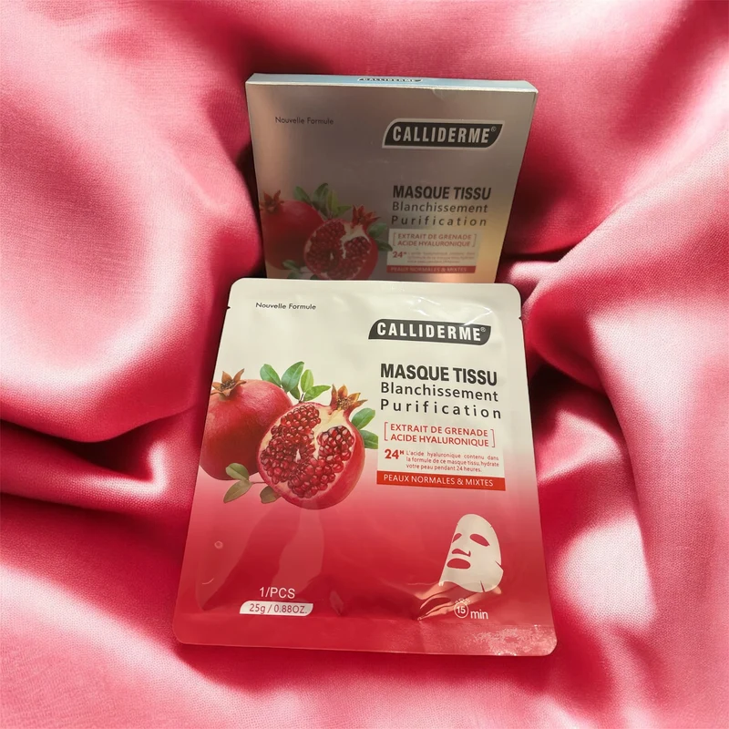 Calliderme – Masque Tissu Grenade & Acide Hyaluronique ❤️