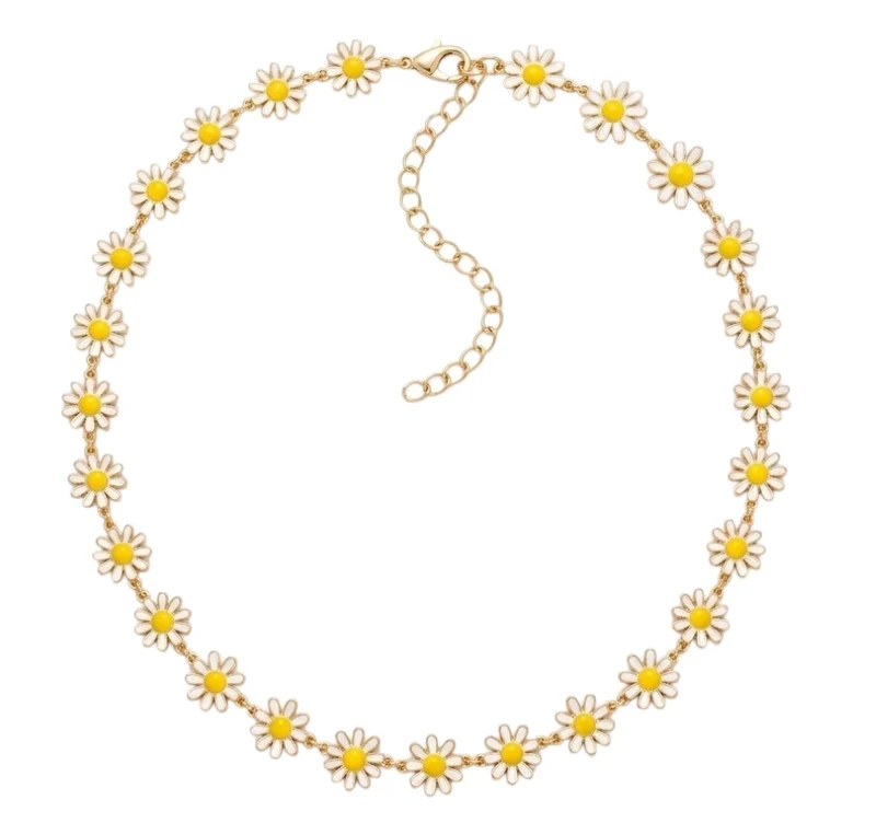 Collier Marguerites Dorées – Style Bohème Chic