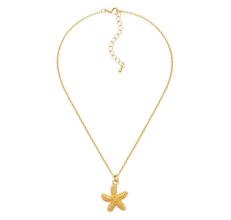 Collier D'Été Élégant – Étoile De Mer Dorée Décorative