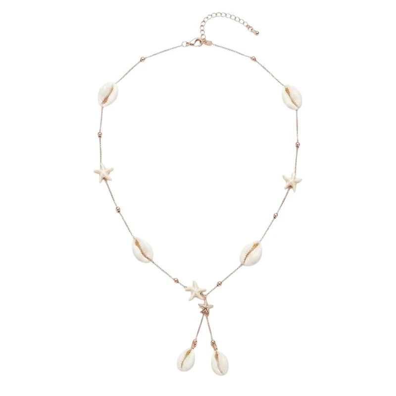 Collier Coquillages & Étoiles De Mer – Doré