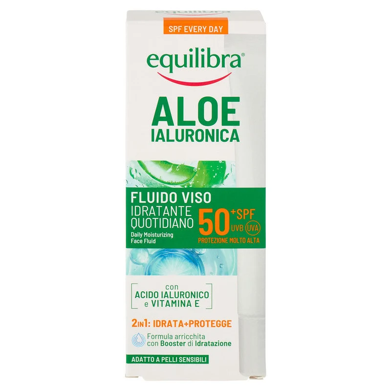 Equilibra Aloe Ialuronica Fluido viso idratante quotidiano SPF 50⁺ 40 ml — Fluido viso