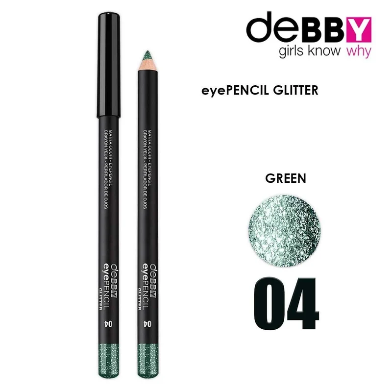 Debby Matita Occhi Glitter 4 Verde Glitter — Matita occhi