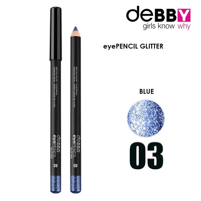 Debby Matita Occhi Glitter 3 Blu Glitter — Matita occhi