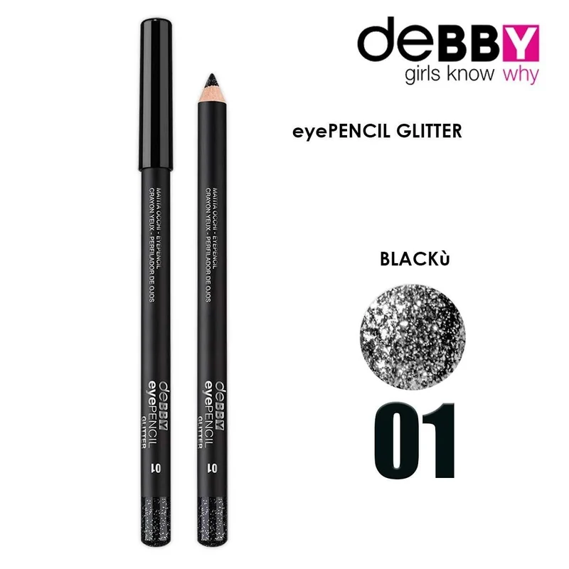 Debby Matita Occhi Glitter 1 Nero Glitter — Matita occhi