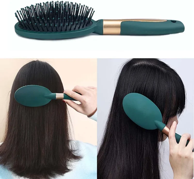 Brosse Démêlante Brosse De Massage À Coussin D'Air Outil De Coiffage Manche Mat Confortable Pour Cheveux Lisses Et Bouclés Utilisable Sur Cheveux Mouillés Et Secs.