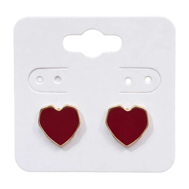 Clous D'Oreilles Amour" Rouge Bordeaux