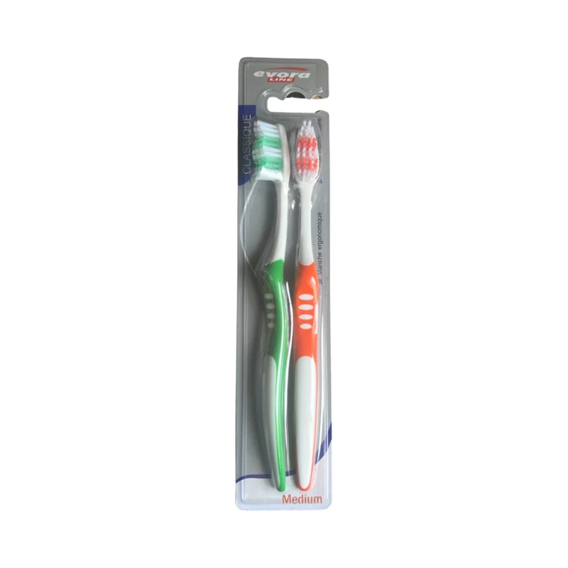 Evora Line Brosse À Dent Classique Médium 2Pcs
