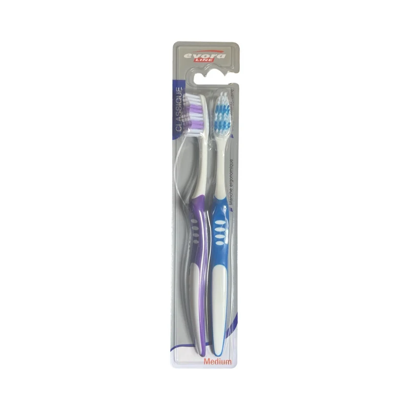 Evora Line Brosse À Dent Classique Médium 2Pcs