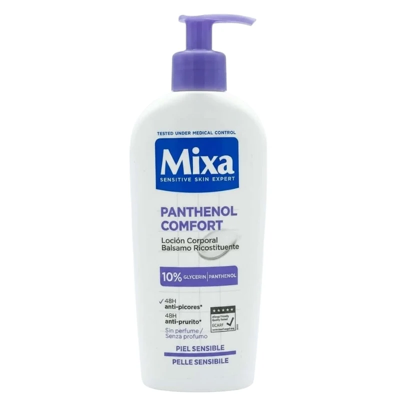Mixa Panthenol Comfort – Lait Corps Réconfortant 10% Glycérine & Panthénol