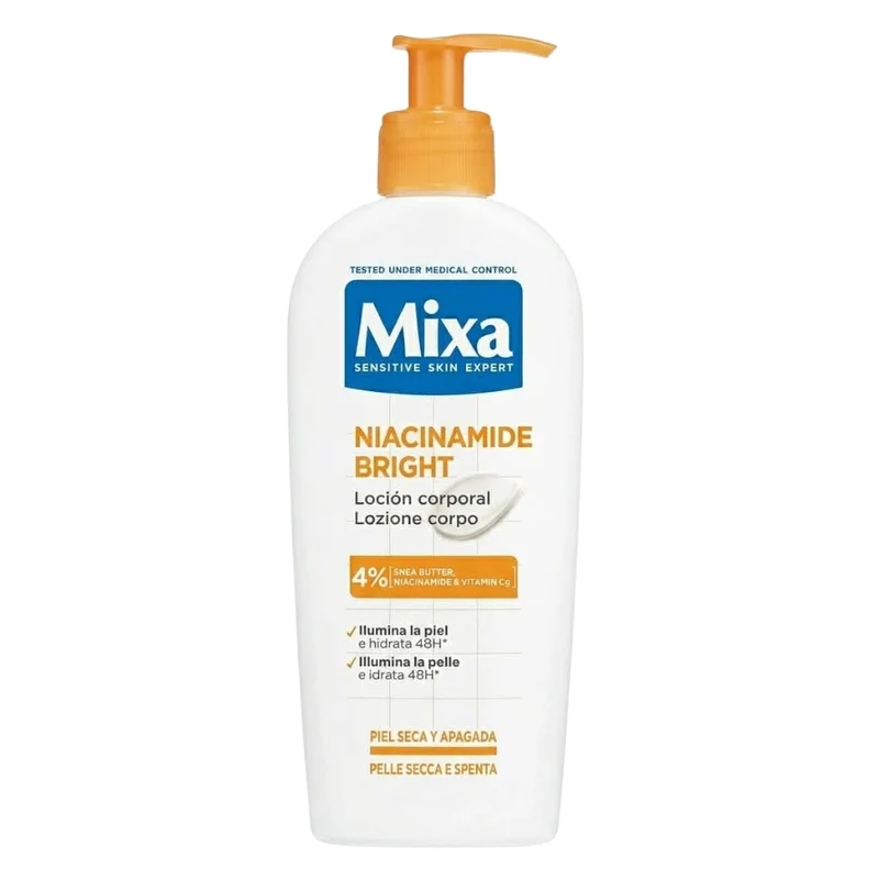 Mixa Niacinamide Bright – Lotion Corps Hydratante 48H À La Niacinamide & Vitamine
