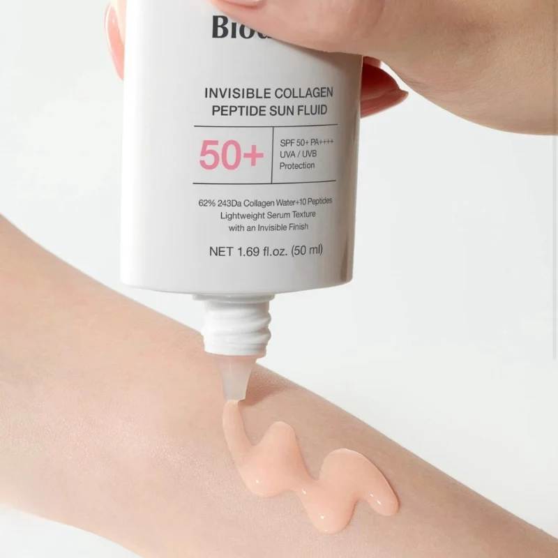 Fluide Solaire Invisible Peptide collagène SPF50+
