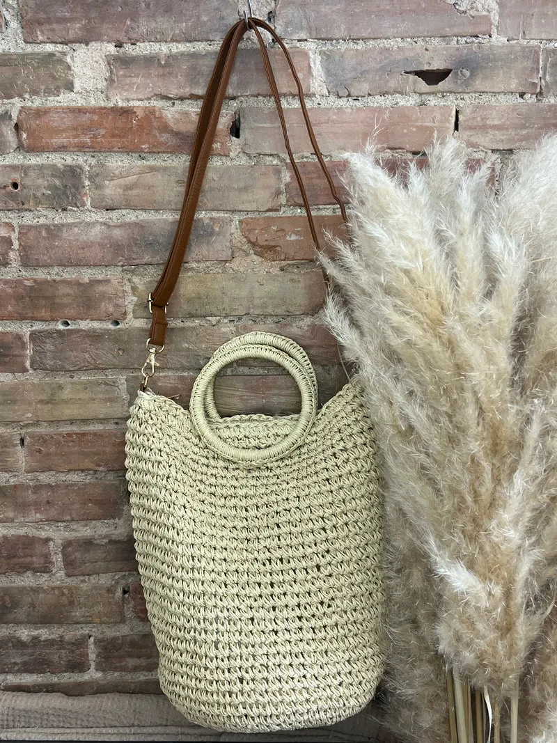 Sac seau macramé
