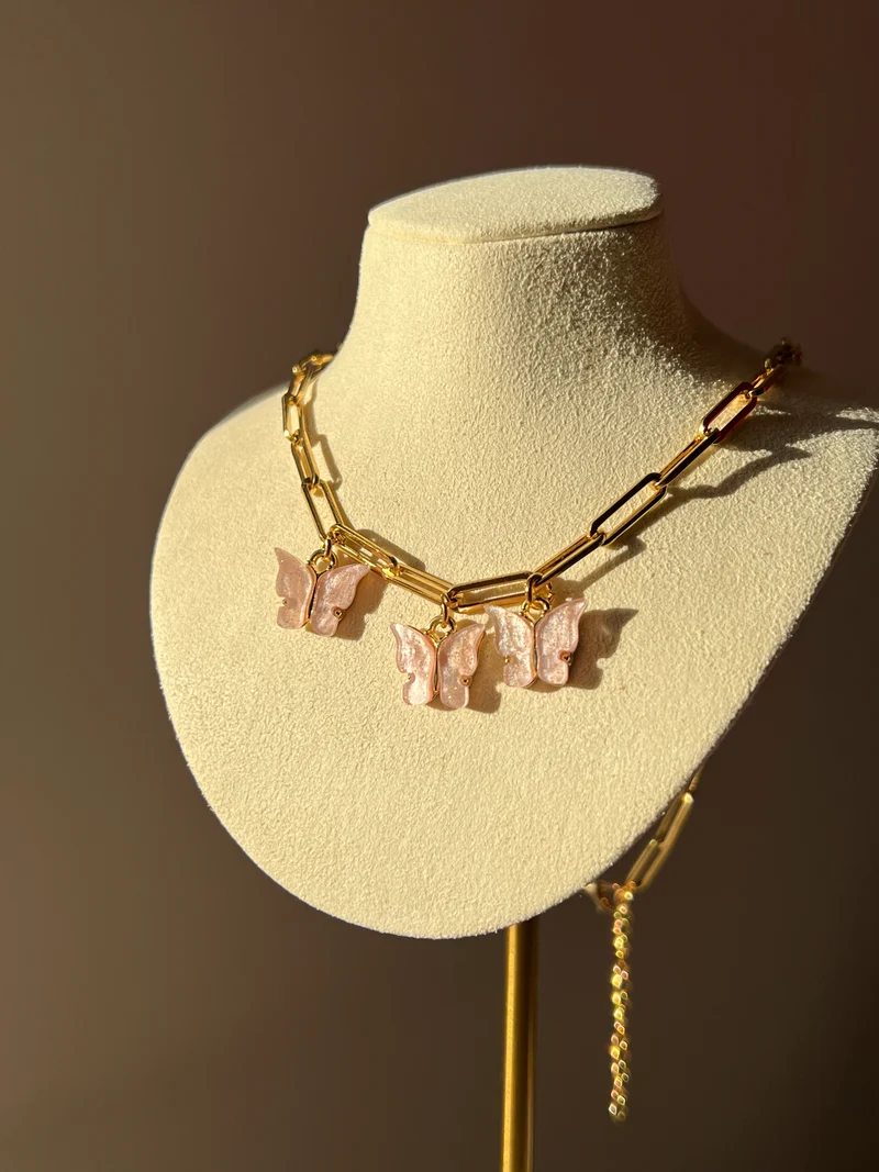 Eléa-collier papillon couleurs