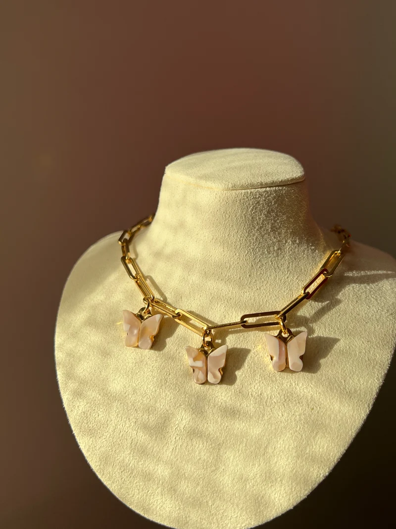 Eléa-collier papillon couleurs