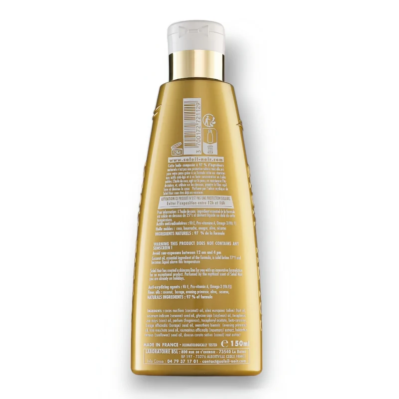 HUILE Vitaminée SANS FILTRE Bronzage Intense