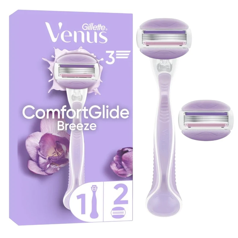 Gillette Venus Rasoir Comfortglide 1 Manche + 2 Rechange