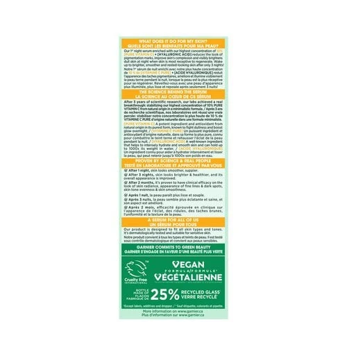 Garnier Skin Active Sérum De Nuit À La Vitamine-C