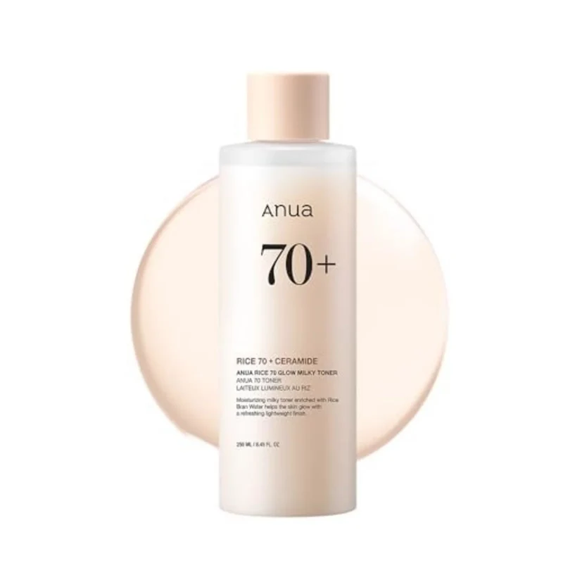 Anua Rice 70 Glow Milky 250ml — Tonico viso